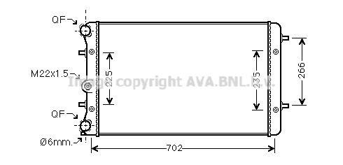 AVA QUALITY COOLING Радиатор, охлаждение двигателя VWA2174